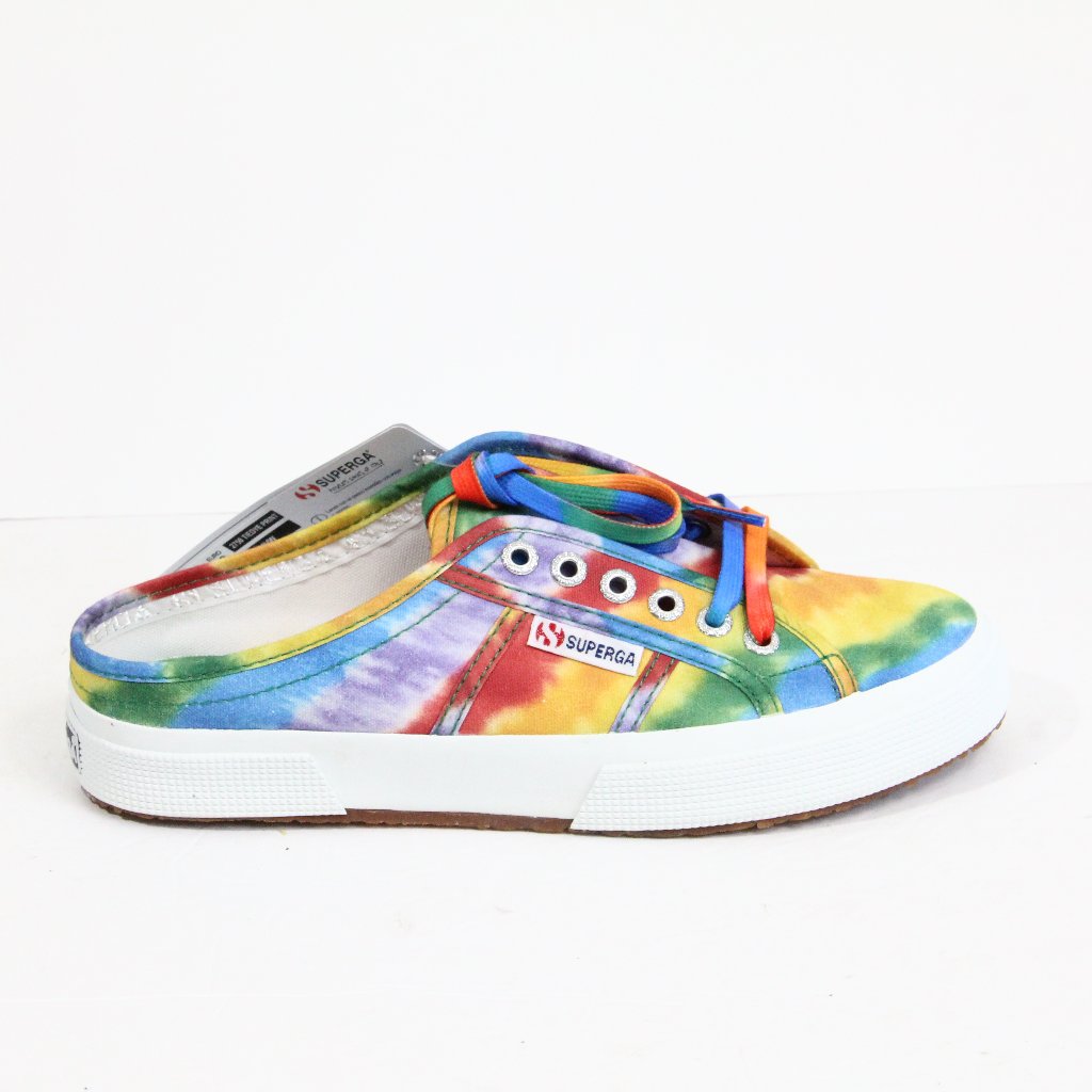 Superga Tie Dye Sneakers 9.5 New Women Rainbow Shoes Colorful Classic 2750 — image 5 of 8